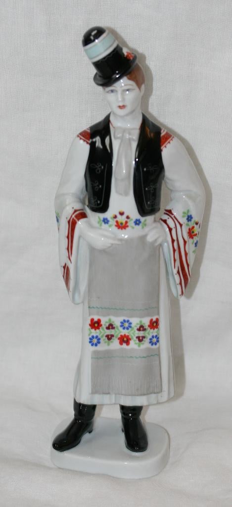 Grote beeld Hollohaza Hungary porselein, Ophalen of Verzenden, Gebruikt, Mens