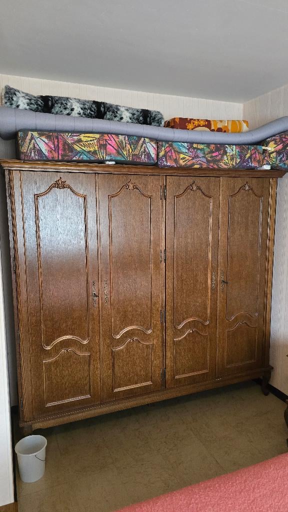 Kleerkast antiek 2m let 4 deuren, Avec tablette(s), 200 cm ou plus, Klassiek, Utilisé