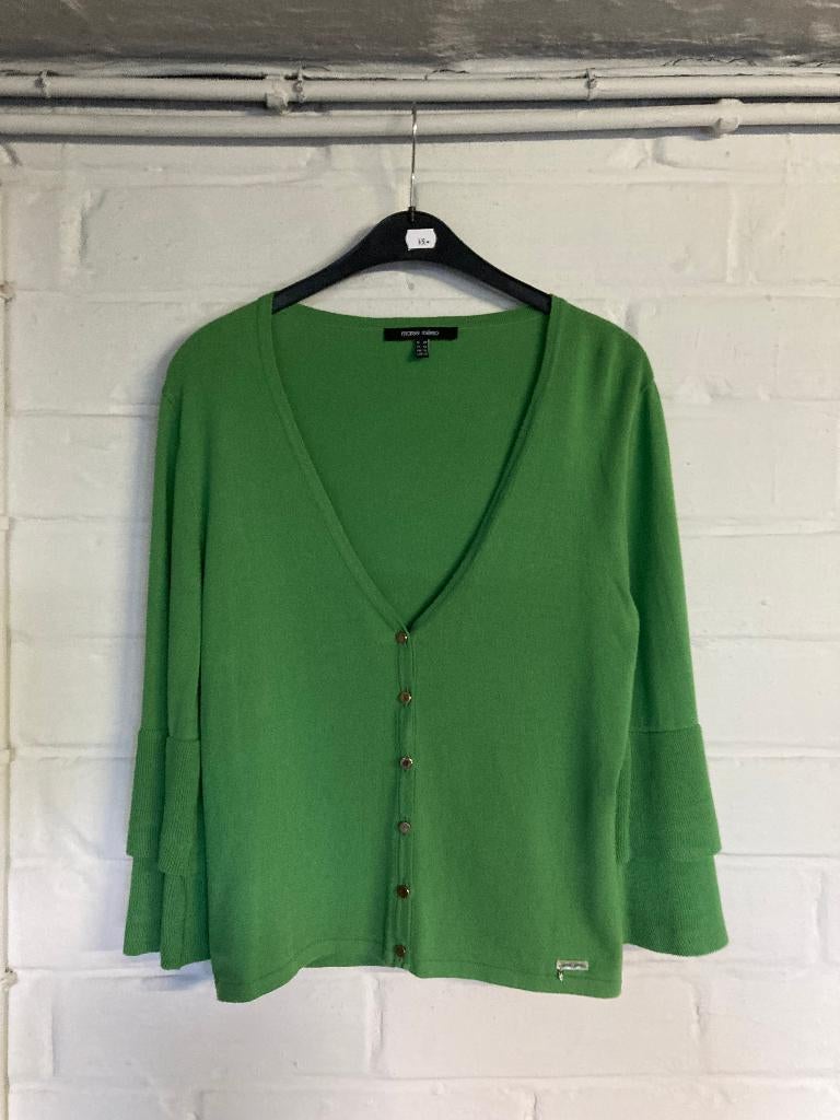 Groene cardigan met 3/4 mouw, Marie Mero, mt 38 2x gedragen, Kleding | Dames, Maat 38/40 (M), Marie Méro, Ophalen of Verzenden