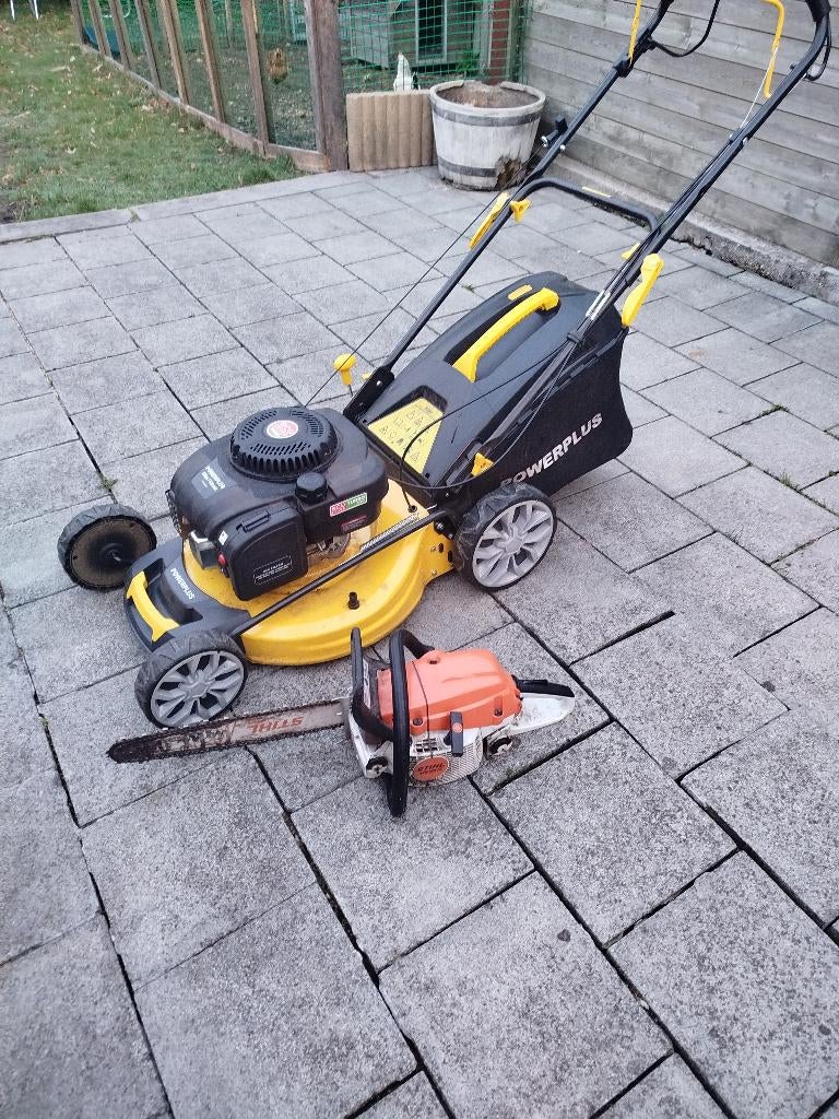 grasmaaier en stihl, Jardin & Terrasse, Tondeuse rotative, 40 à 49 cm, Enlèvement, Powerplus