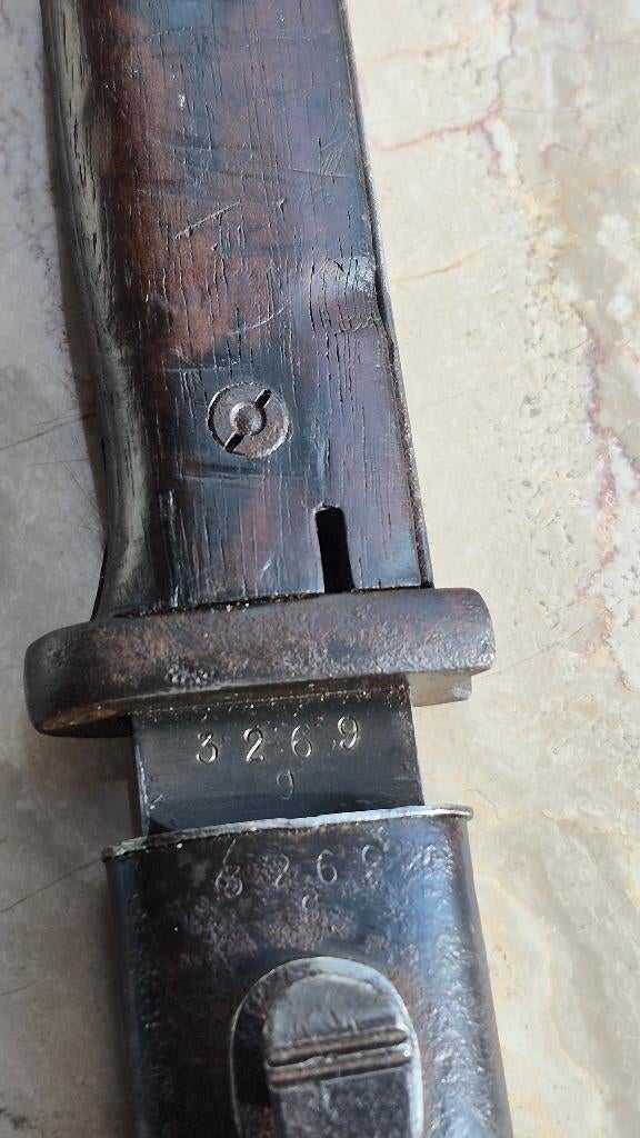 Vroege duitse K98 bayonet Jos.Corts sn 1938 nummergelijk, Ophalen of Verzenden