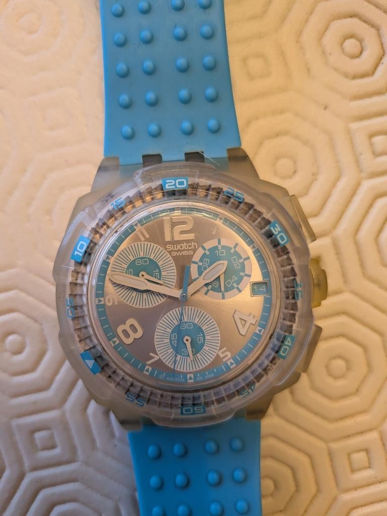 swatch horloge, Handtassen en Accessoires, Horloges | Dames, Ophalen of Verzenden, Zo goed als nieuw, Swatch