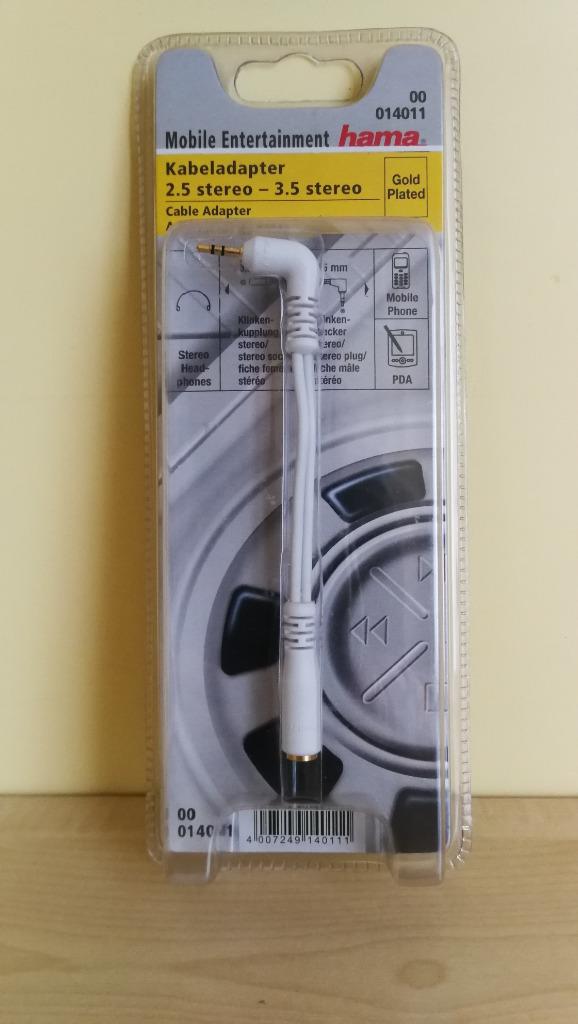 Hama Kabeladapter 2,5 -3,5 stereo Nieuw (20), Ophalen, Nieuw