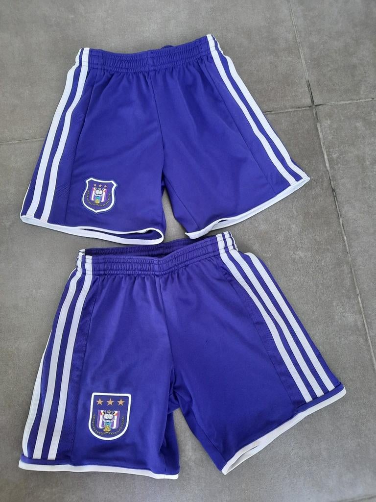 2 broekjes/ shorts van Anderlecht maat 128, Ophalen of Verzenden, Zo goed als nieuw