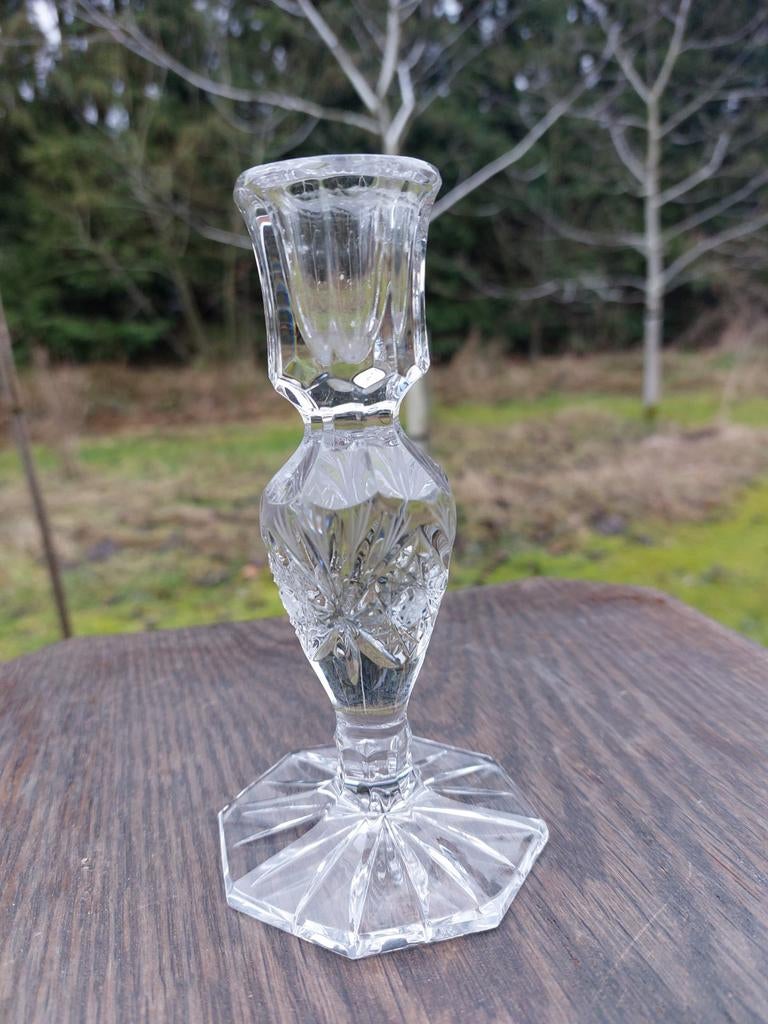 Boheems/kristal/ kandelaartje, Antiek en Kunst, Ophalen of Verzenden