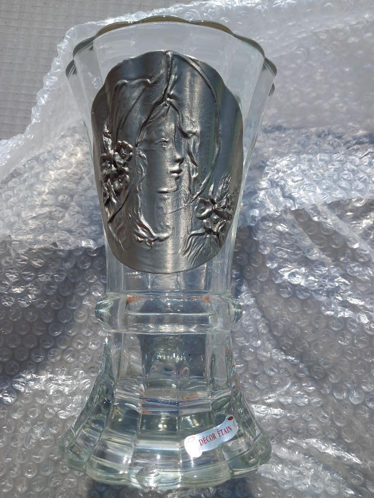 Vase avec décor en étain, Antiquités & Art, Enlèvement