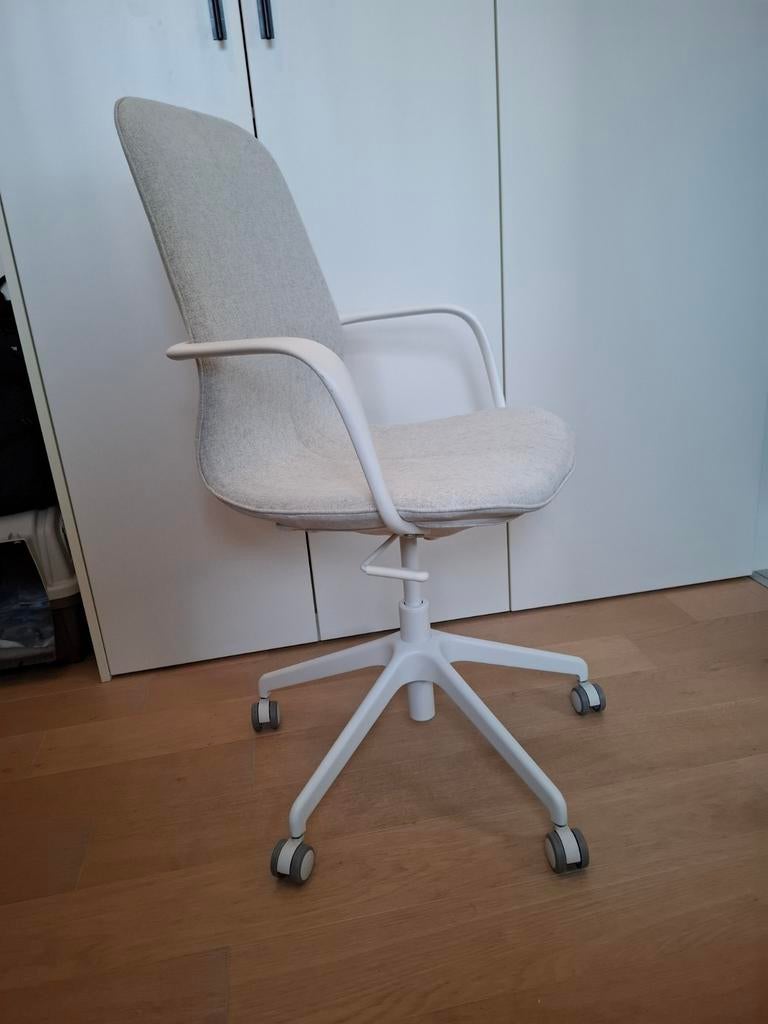 Langfjall bureaustoel ikea wit/beige, Enlèvement, Beige, Chaise de bureau