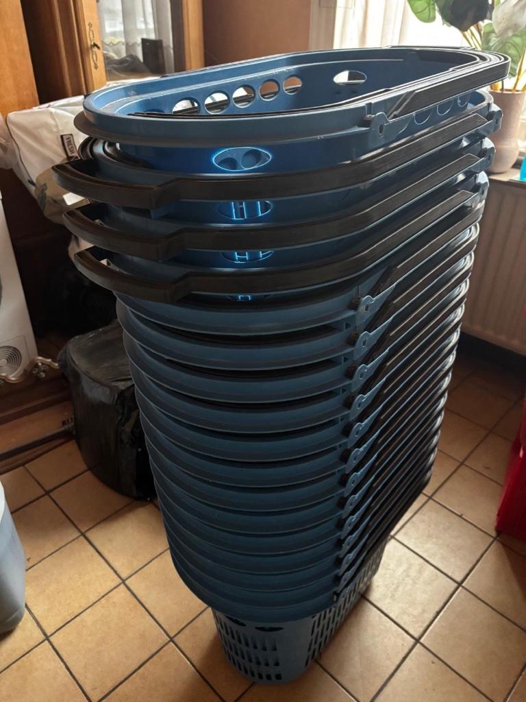 18 Paniers Magasin sur roulettes bleu, Enlèvement