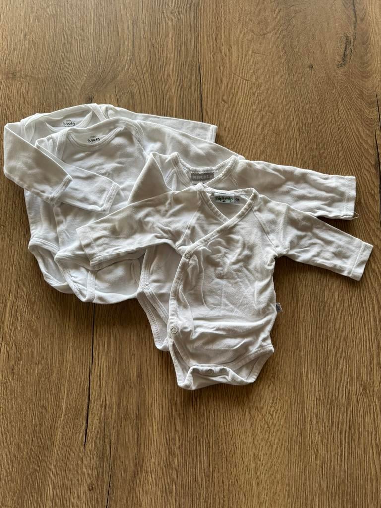 Baby Bodies lange mouw 4 stuks uniseks m 50-56, Kinderen en Baby's, Gebruikt, Jongetje of Meisje, Ophalen of Verzenden, Overhemdje of Bloesje
