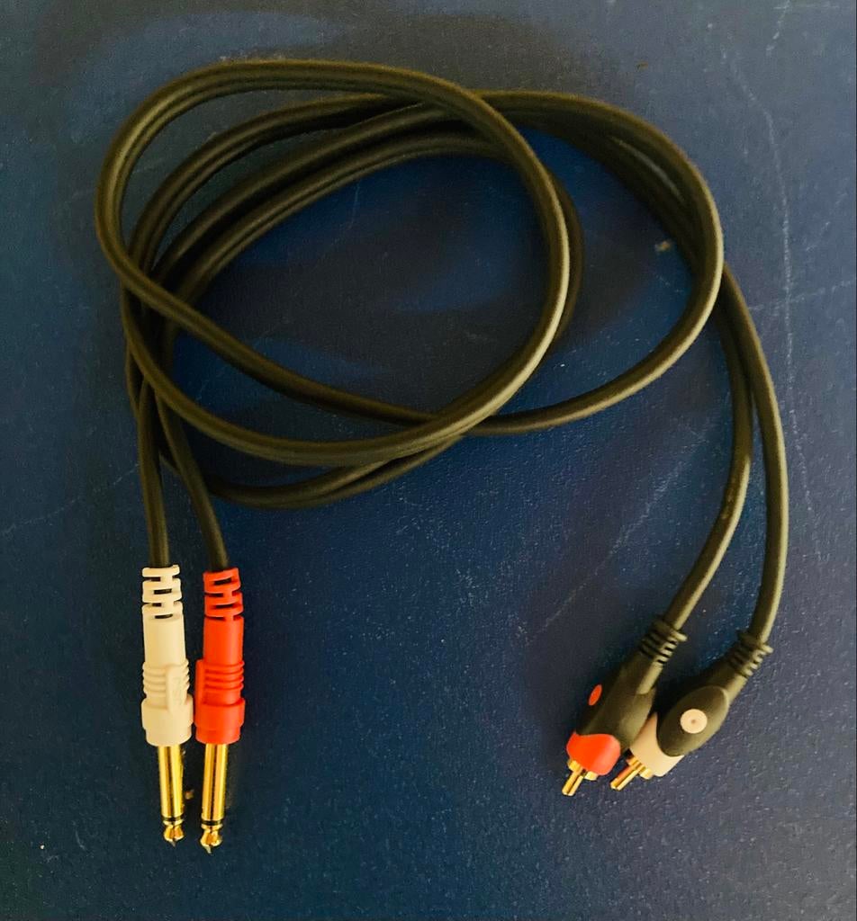 Pro.2x mono-jack naar 2x RCA-kabel, 1,50 m, Ophalen of Verzenden