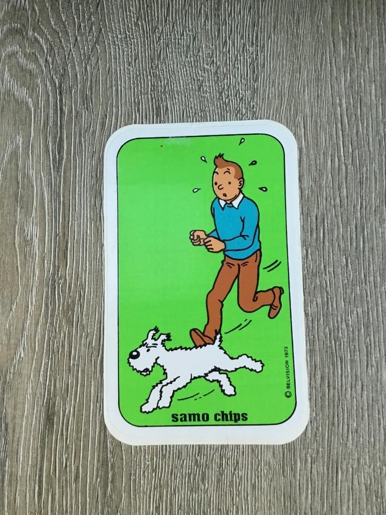 Kuifje sticker Samo Chips 6, Collections, Envoi, Bande dessinée ou Dessin animé