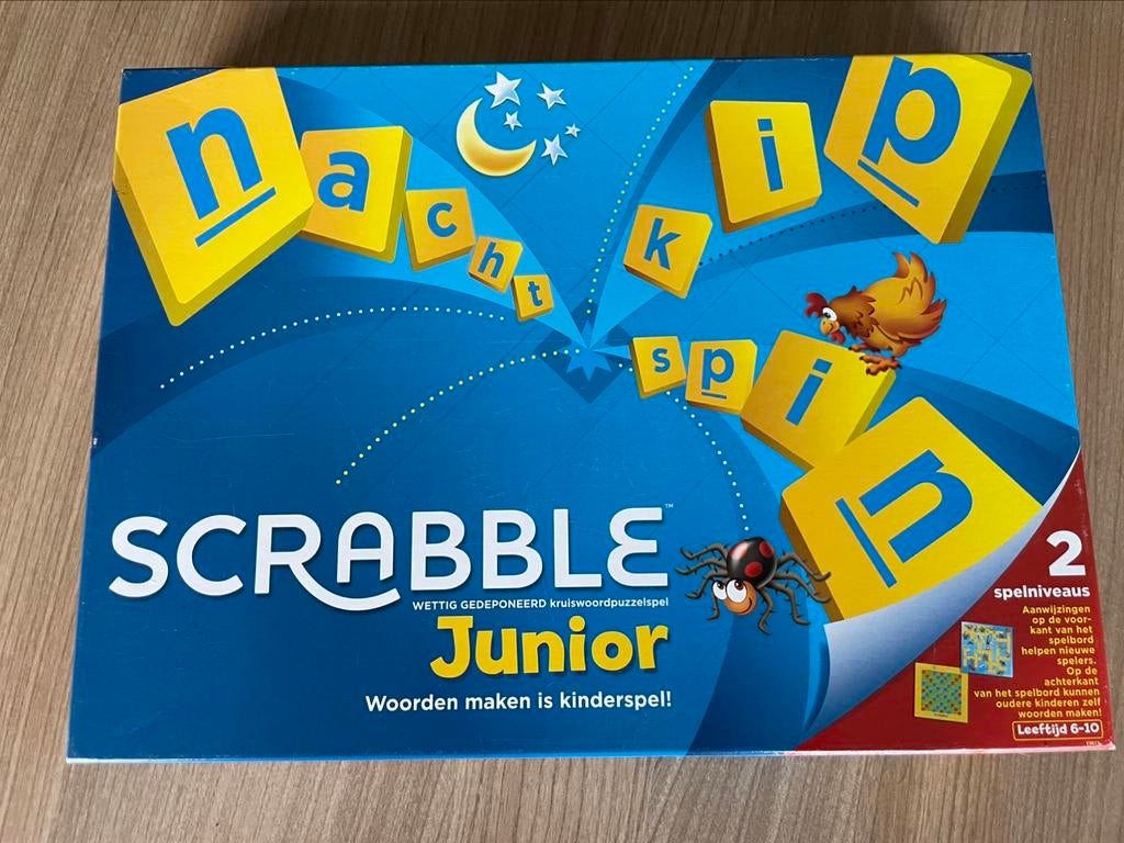 Scrabble junior, Een of twee spelers, Ophalen of Verzenden, Gebruikt, Mattel games