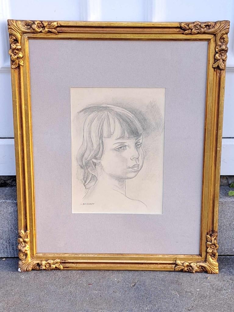 dessin enfant signe louis buisseret, Antiquités & Art, Enlèvement ou Envoi