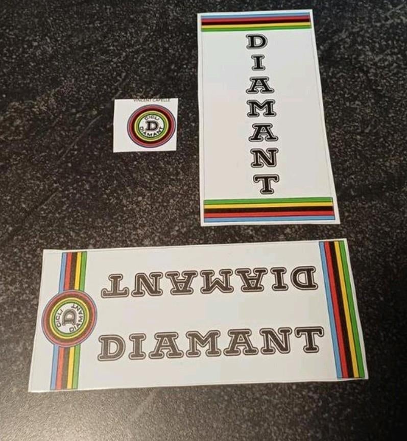 Retro fiets decals en winkel stickers, Fietsen en Brommers, Ophalen