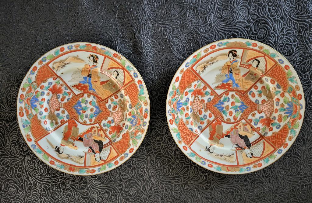 3 assiettes Meiji Japon XIXme signées, Enlèvement ou Envoi