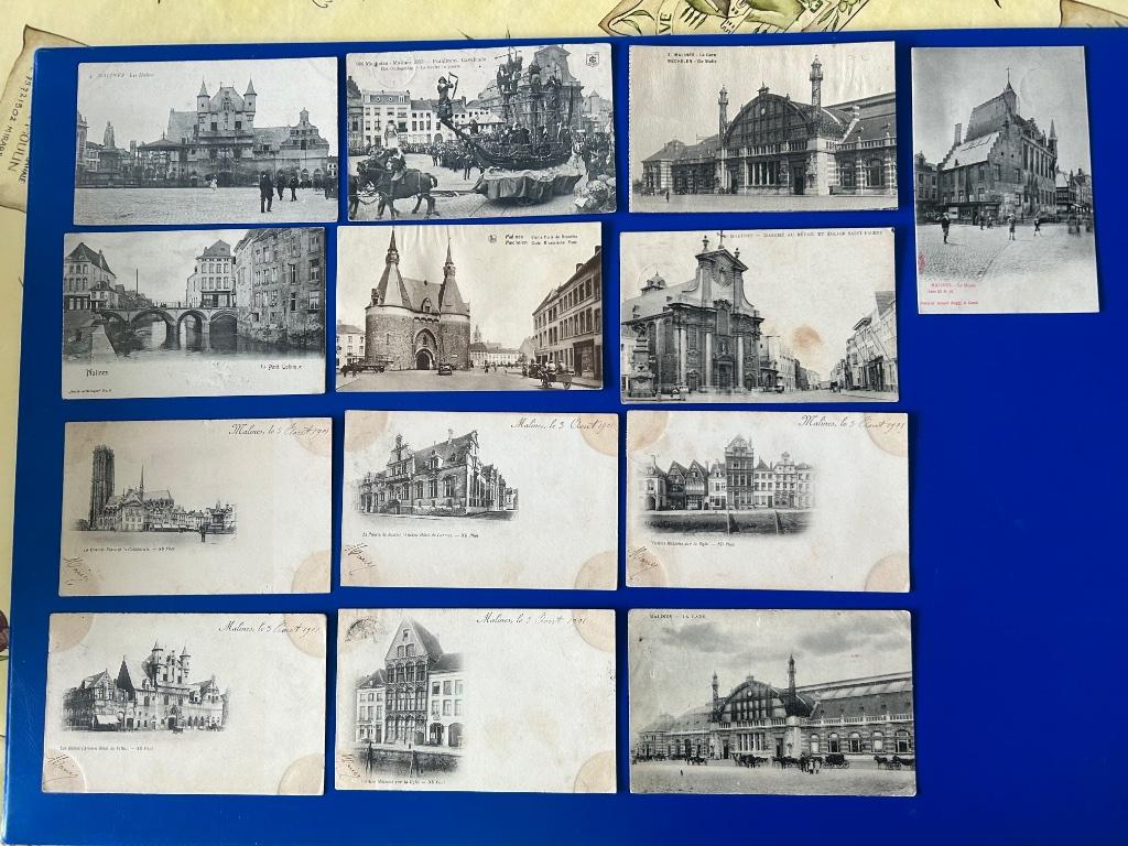 13 postkaarten Mechelen, Ophalen of Verzenden