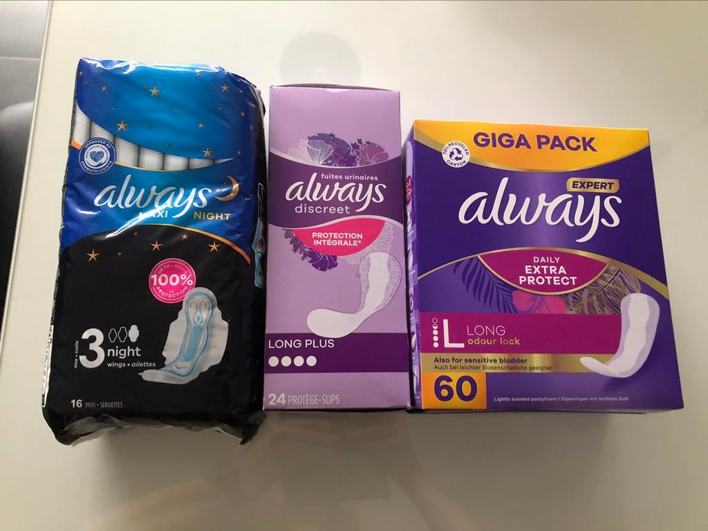 Maandverband + inlegkruisjes Always. Nieuw, Enlèvement ou Envoi