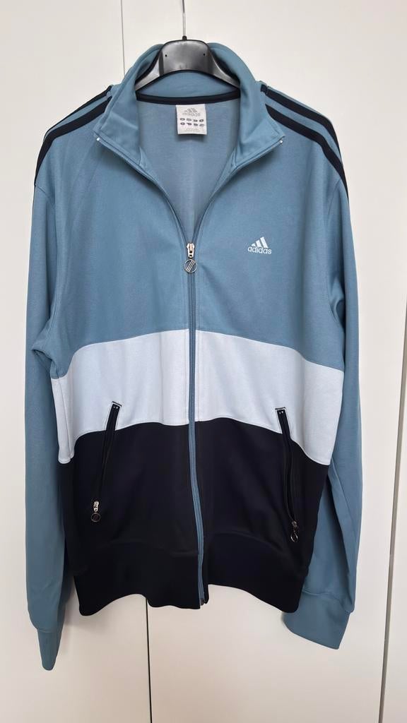 Track jacket adidas, Kleding | Heren, Sportkleding, Ophalen of Verzenden, Zo goed als nieuw, Blauw