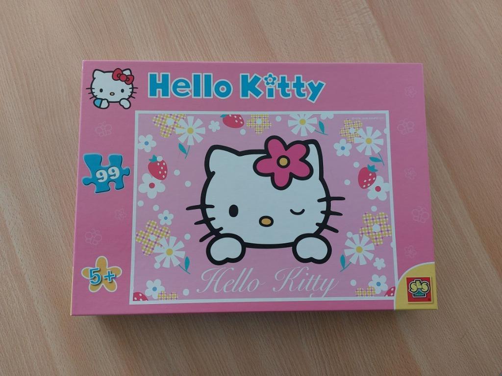 puzzel hello kitty, Ophalen of Verzenden, Meer dan 50 stukjes, Zo goed als nieuw, 4 tot 6 jaar