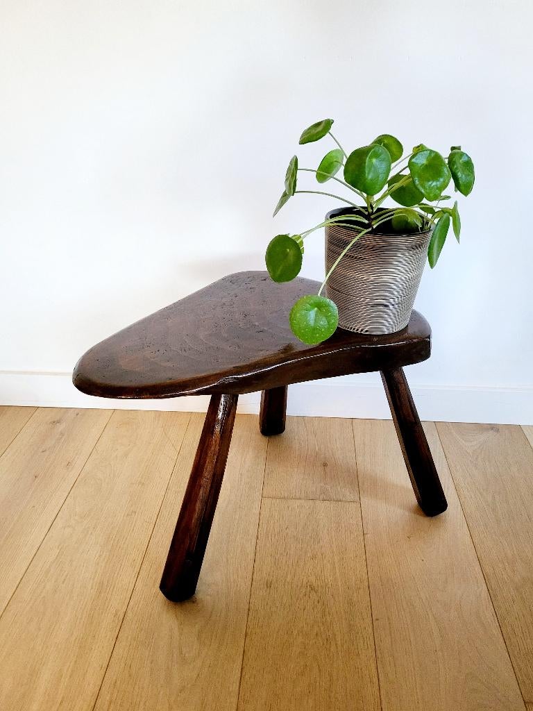 Table d'appoint ou banc en bois massif en tronc d'arbre,, Maison & Meubles, Enlèvement