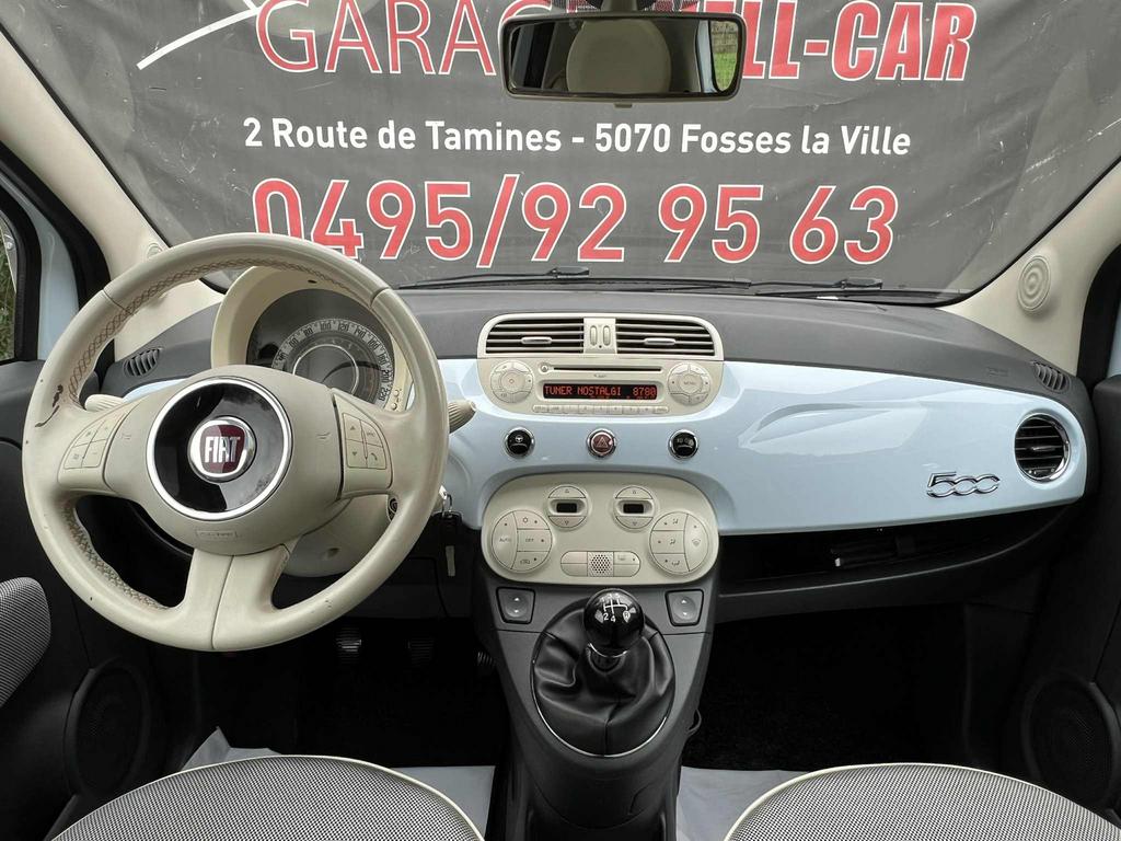 Fiat 500 1.2i 133.000km Toit Panoramique/Clim/Usb..., Voorwielaandrijving, 4 zetels, Stof, 4 cilinders