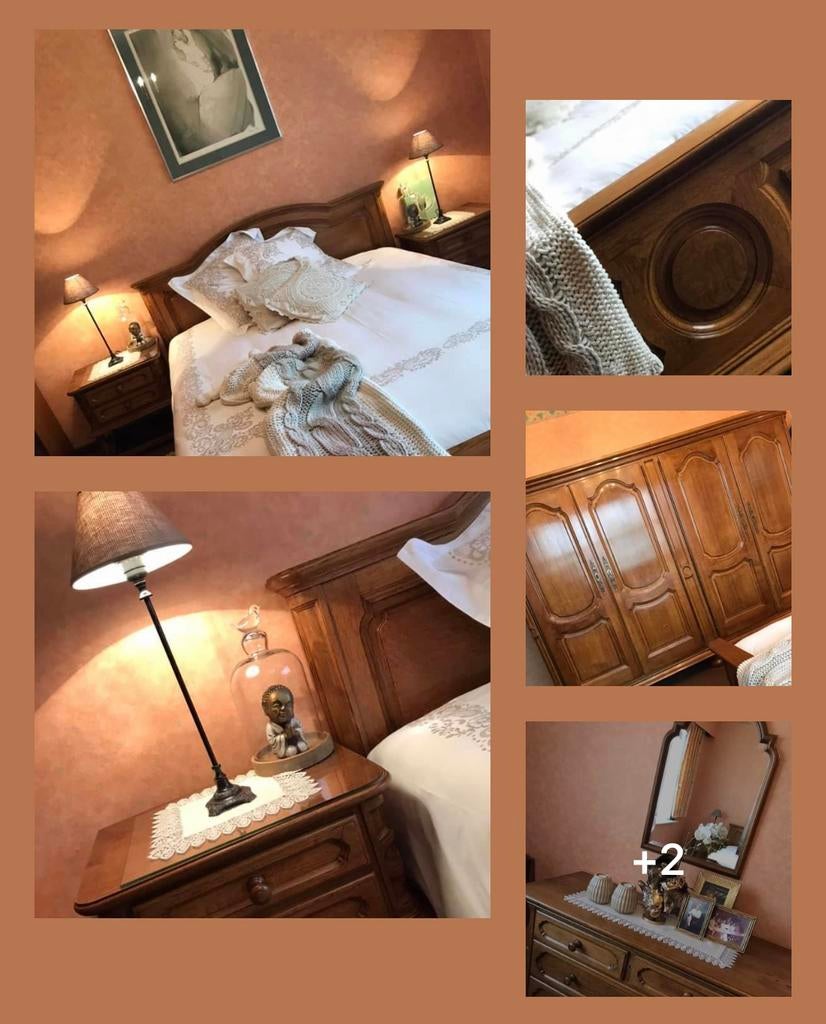 ‼️ CHAMBRE À COUCHER EN CHÊNE FRANÇAIS 100 % MASSIF, Maison & Meubles, Chambre à coucher | Chambres à coucher complètes, Enlèvement