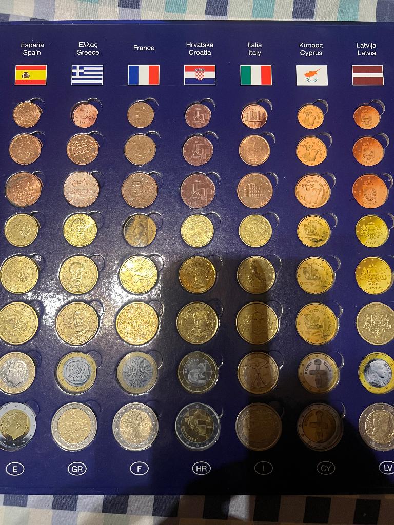 euromunten verzameling, Postzegels en Munten, Ophalen, België, Overige waardes, Setje