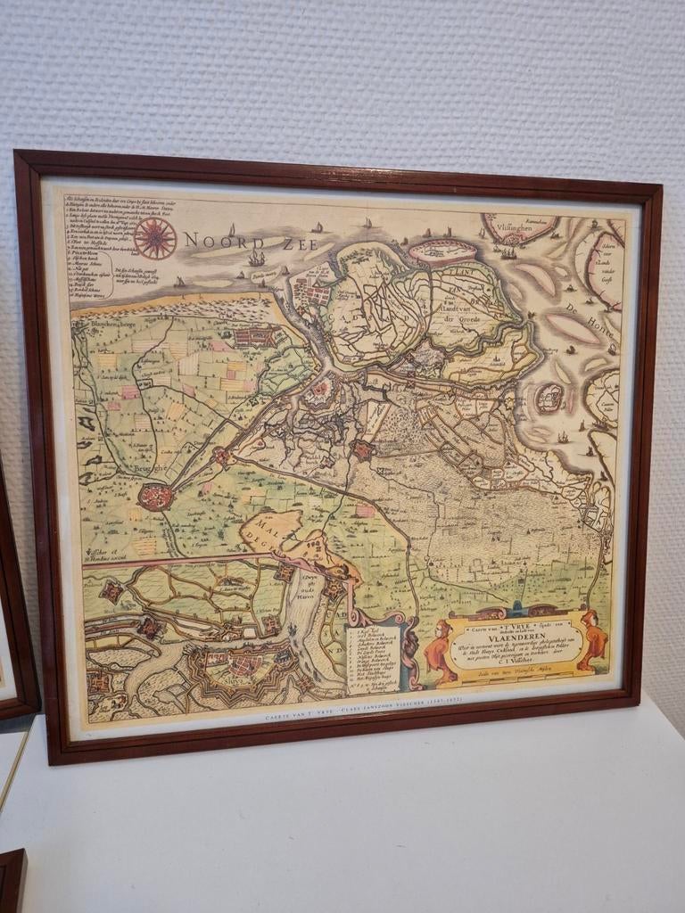 Oude historische kaart Franc De Bruges, Ophalen of Verzenden