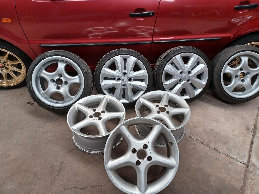 liquidatie alu velgen 4x100, Ophalen, Gebruikt, Velg(en), 16 inch