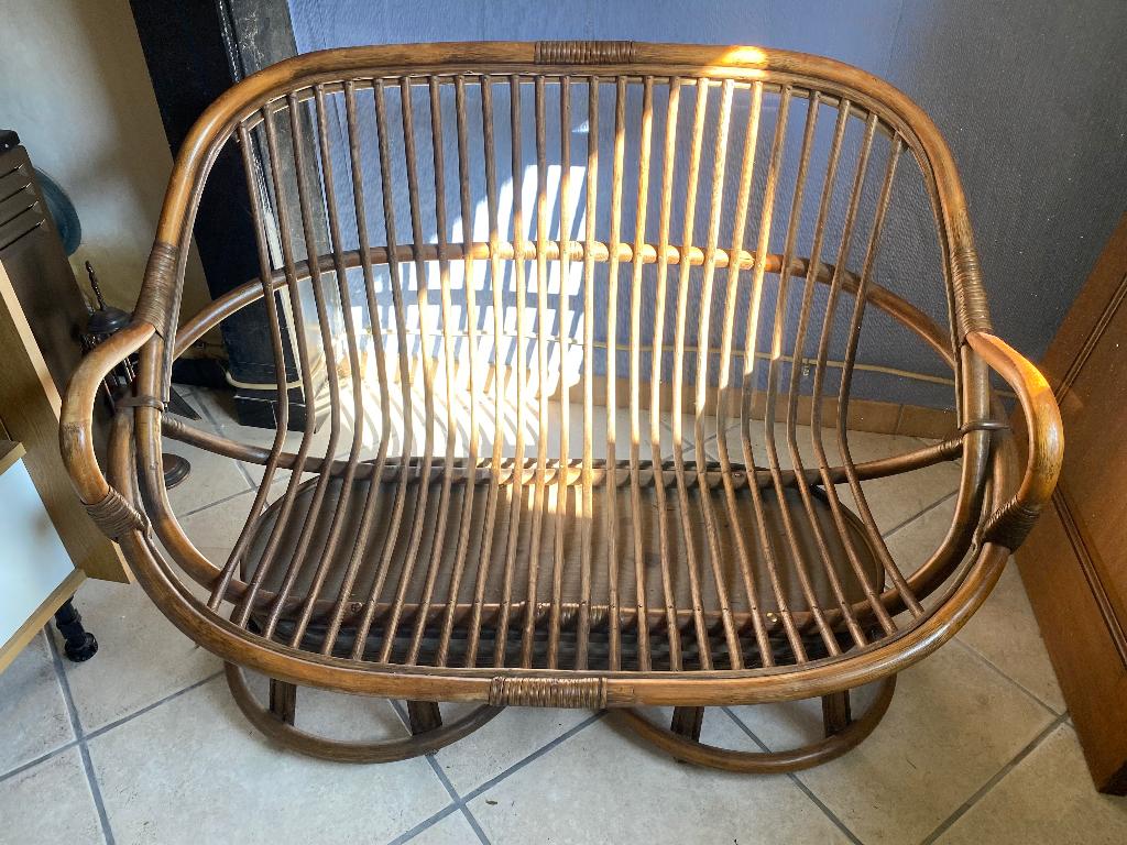 Canapé en rotin, 75 à 100 cm, Osier ou Rotin, Enlèvement, Utilisé