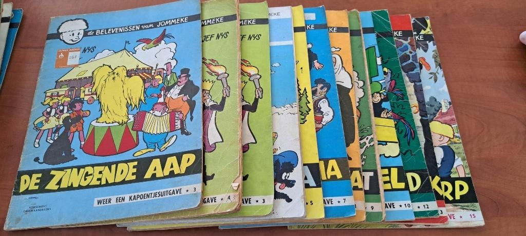 jommeke strips 3, 3, 4, 4, 5, 7, 8, 9, 10, 12, 13, 15, Boeken, Jef Nijs, Meerdere stripboeken, Ophalen, Gelezen