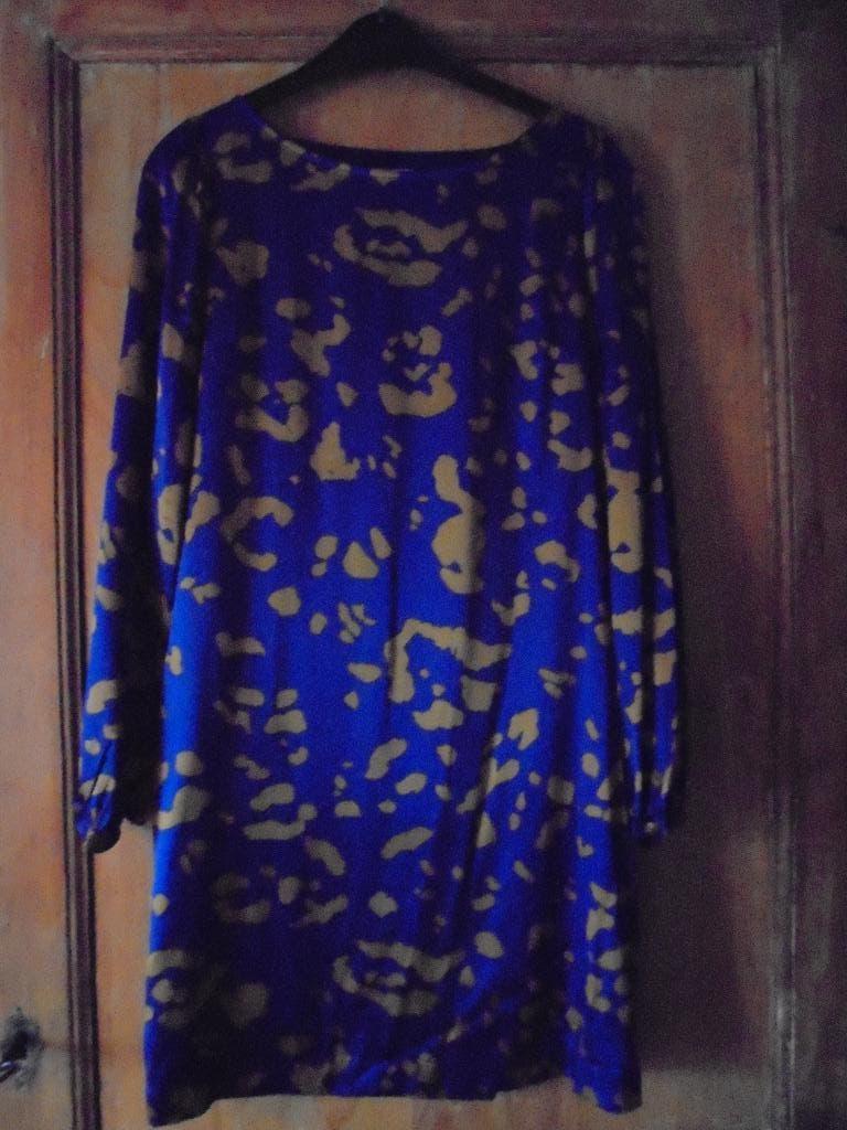 Zijden blauw-oker kleedje ESSENTIEL Antwerpen  maat S, Kleding | Dames, Jurken, Blauw, Ophalen of Verzenden, Zo goed als nieuw