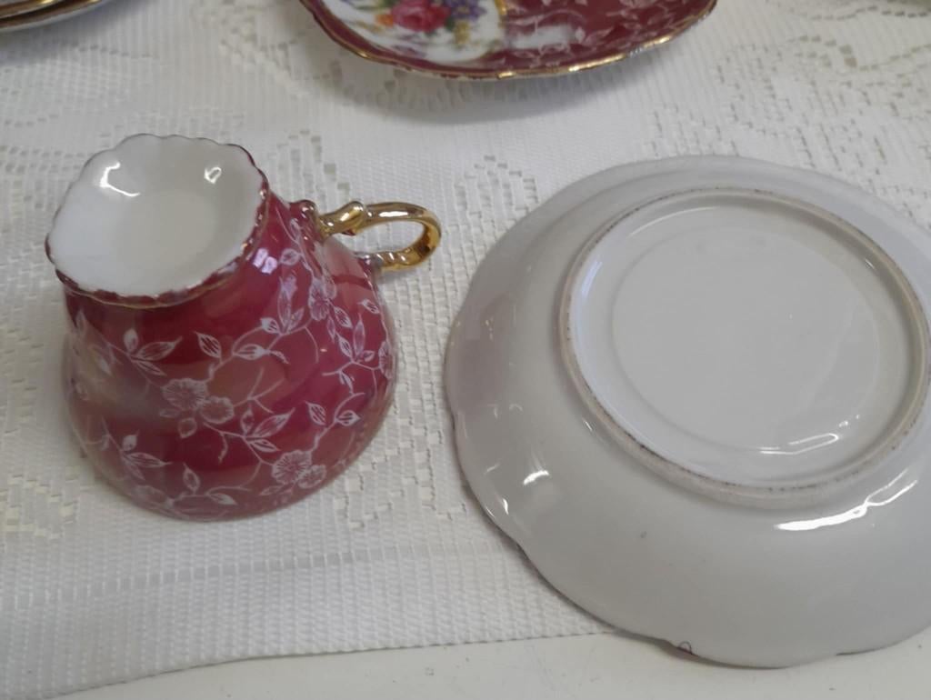 Vintage serviesje in fijn porselein, Ophalen of Verzenden