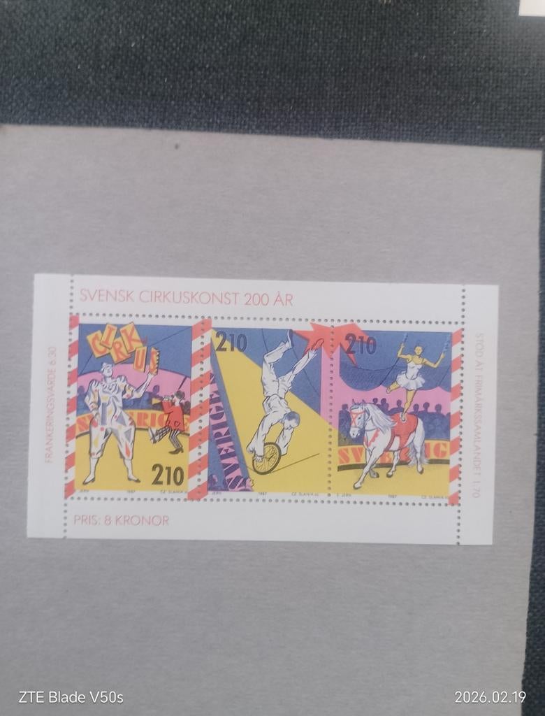 Postzegels Circus svensk, Ophalen of Verzenden