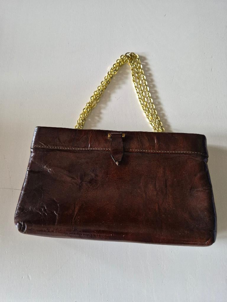 Handtas, Handtassen en Accessoires, Tassen | Damestassen, Ophalen, Gebruikt, Bruin, Handtas