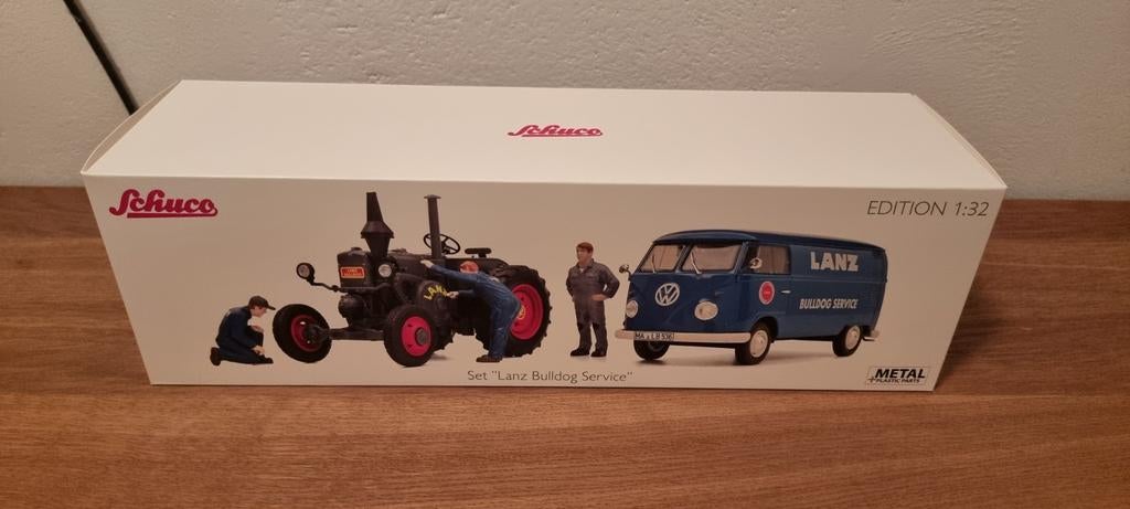 Set Lanz Bulldog Service Schuco, Hobby en Vrije tijd, Modelauto's | 1:32, Ophalen of Verzenden, Nieuw, Tractor of Landbouw, Schuco