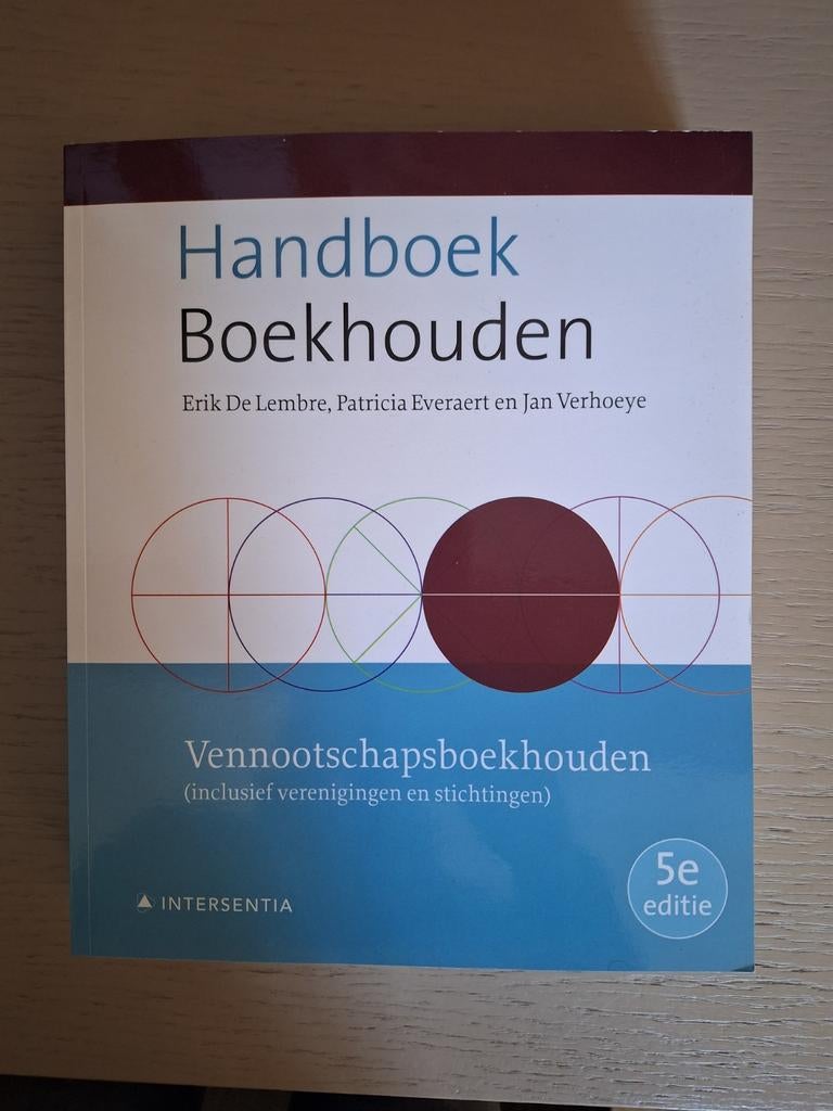 NIEUW handboek vennootschapsboekhouden, Boeken, Ophalen