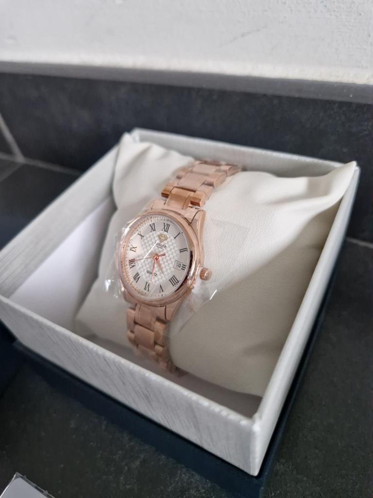 Dameshorloge Hodler Lucerne Roségoud NIEUW, Handtassen en Accessoires, Ophalen, Goud, Goud