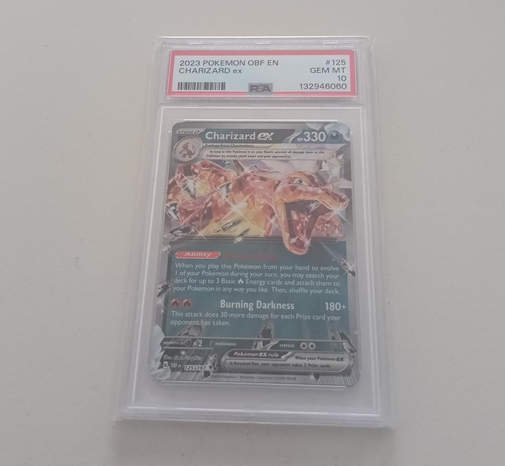 Carte Pokémon Dracaufeu ex 125/197 – OBF 2023 - PSA10 - ENG