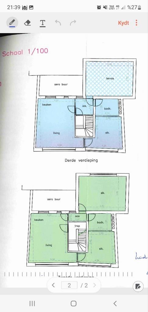 3 appartementen  te koop