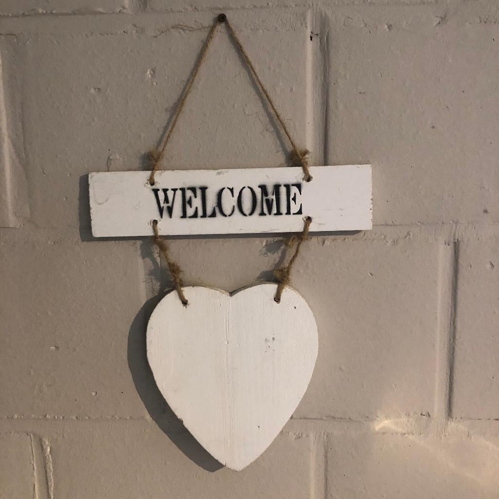 Panneau Welcome, Maison & Meubles, Enlèvement, Comme neuf, Bois