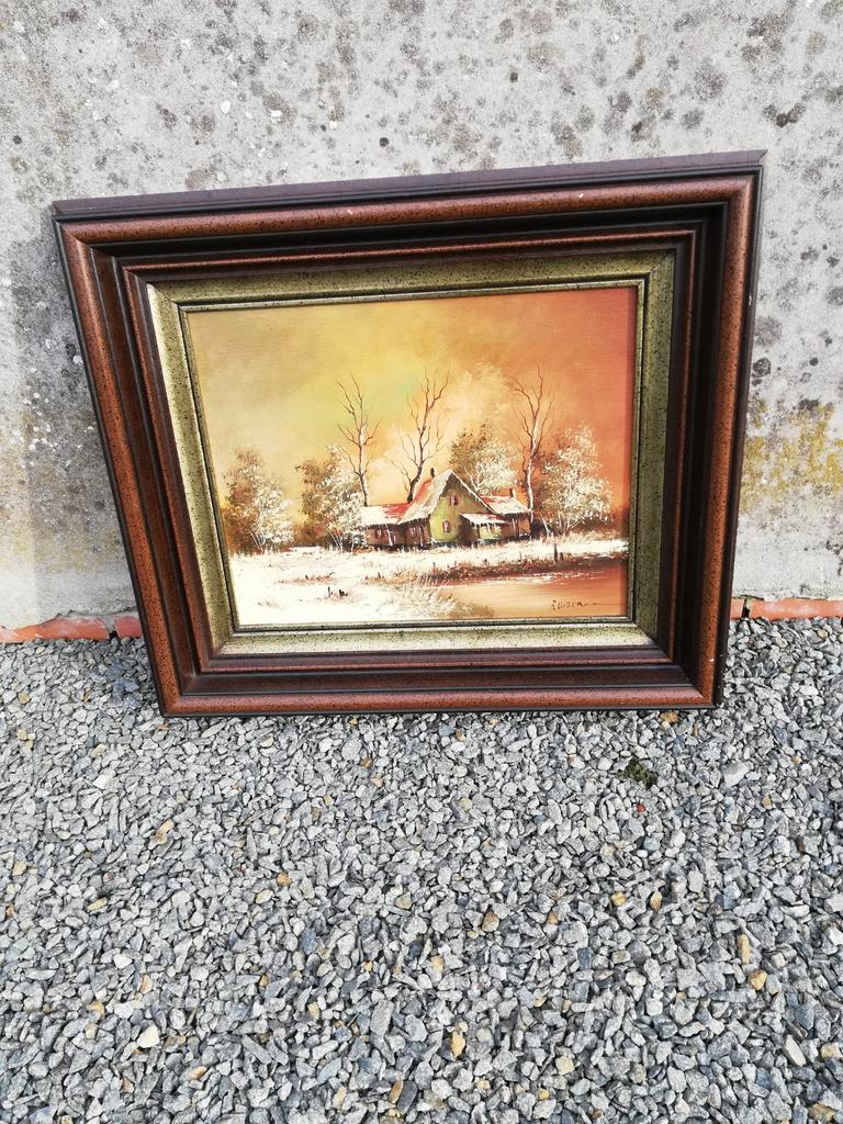 schilderij moll winterlandschap, Antiek en Kunst, Ophalen