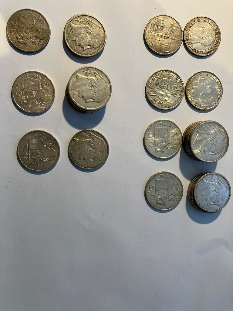 Belgische 50fr munten collectie, Enlèvement, Belgique, Autres valeurs, Monnaie en vrac