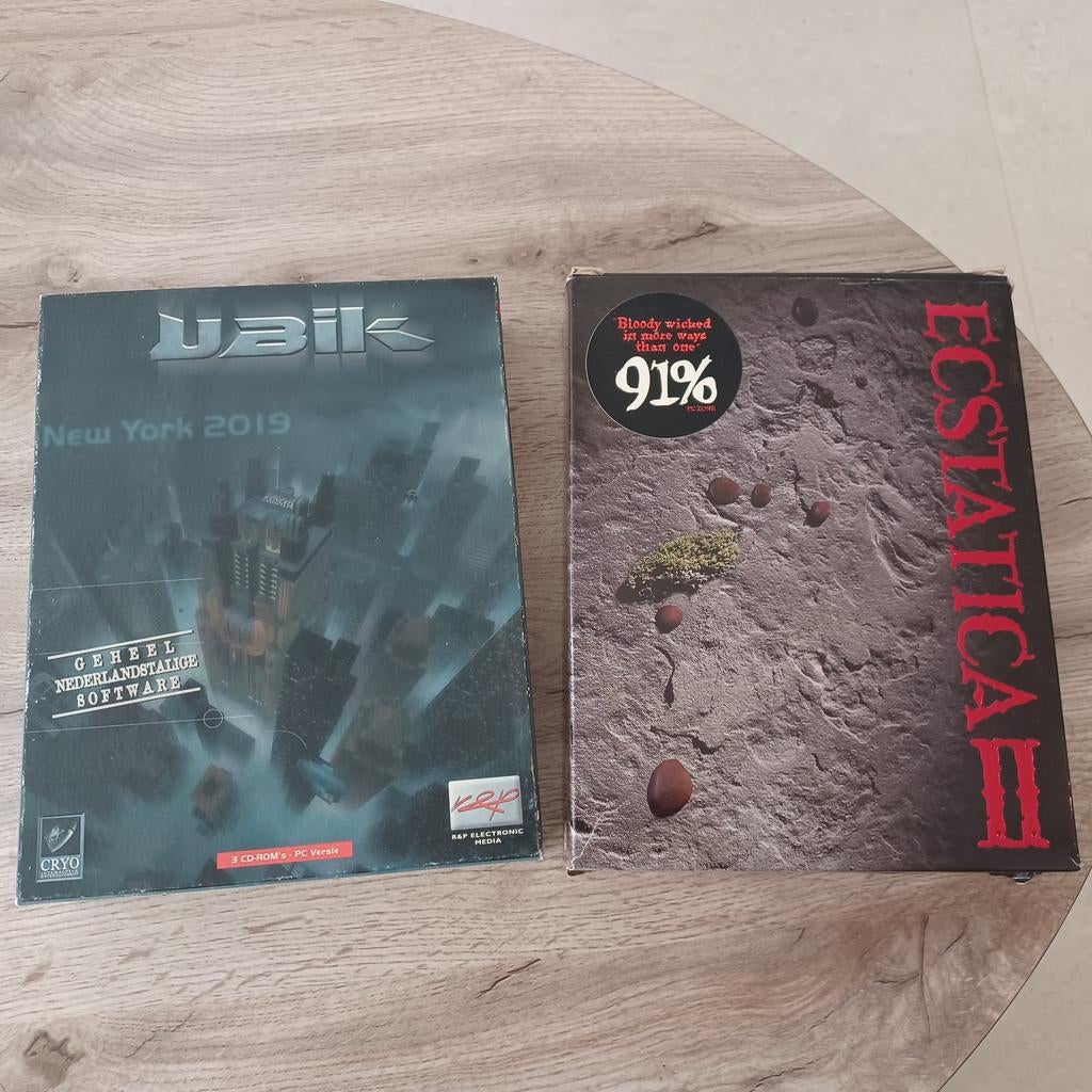 Pc big box video retro games set / Ubik en Ecstatica 2, Games en Spelcomputers, Games | Pc, Ophalen of Verzenden