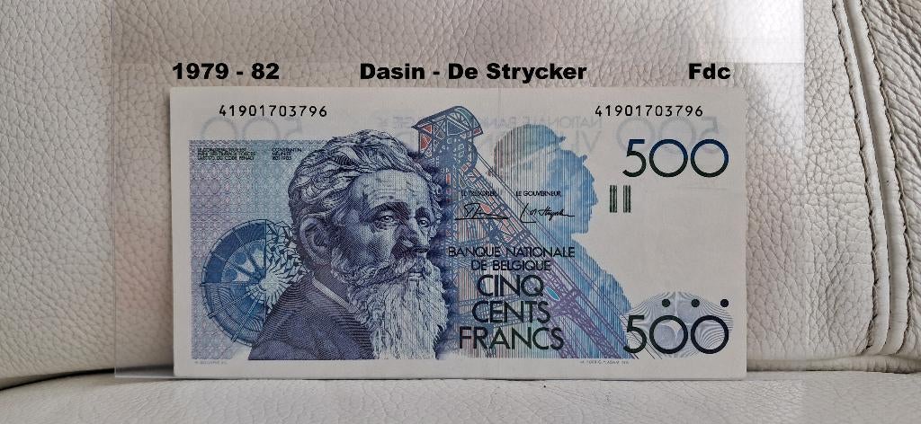 500 Frank Meunier Dasin - De Strycker - Fdc, Ophalen of Verzenden, Los biljet