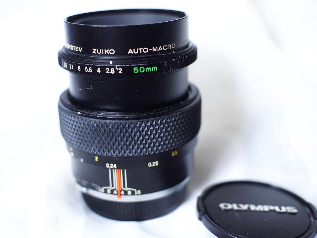 Olympus OM-systeem Zuiko Auto Macro 50mm F/2: Zeer zeldzaam, Ophalen of Verzenden, Gebruikt, Spiegelreflex, Olympus