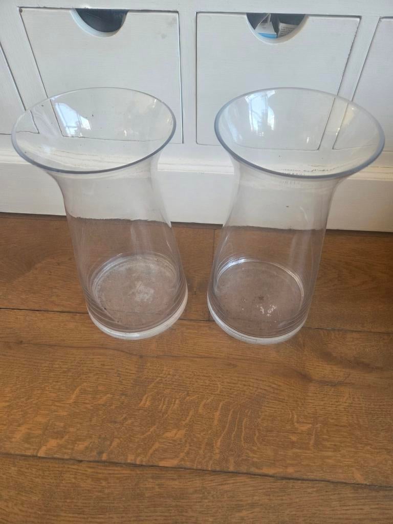 2 vazen gratis, Huis en Inrichting, Ophalen, Gebruikt, Glas, Minder dan 50 cm