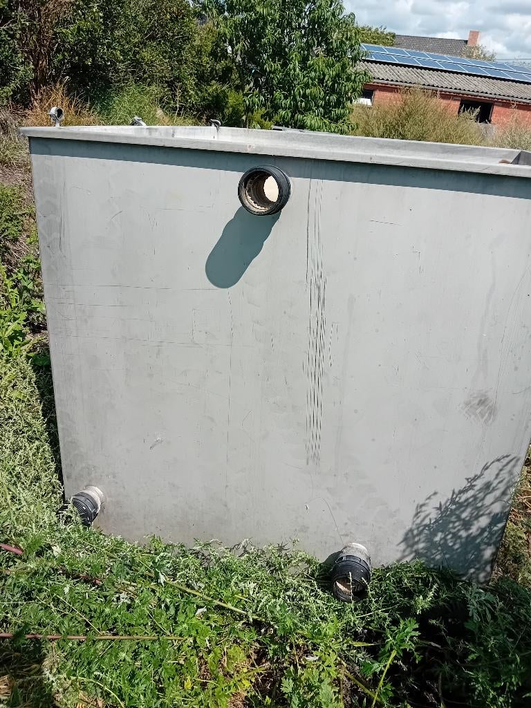 grote zware inox visbak 3.26 m³ met 3 grote koppelgaten, Dieren en Toebehoren, Vissen | Aquaria en Toebehoren, Ophalen, Zo goed als nieuw