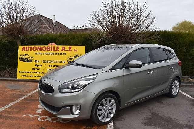 Kia Carens 1.7 CRDi 7PL Business Line GPS/Airco, Auto's, Kia, Monovolume, Zwart, 1685 cc, 7 zetels