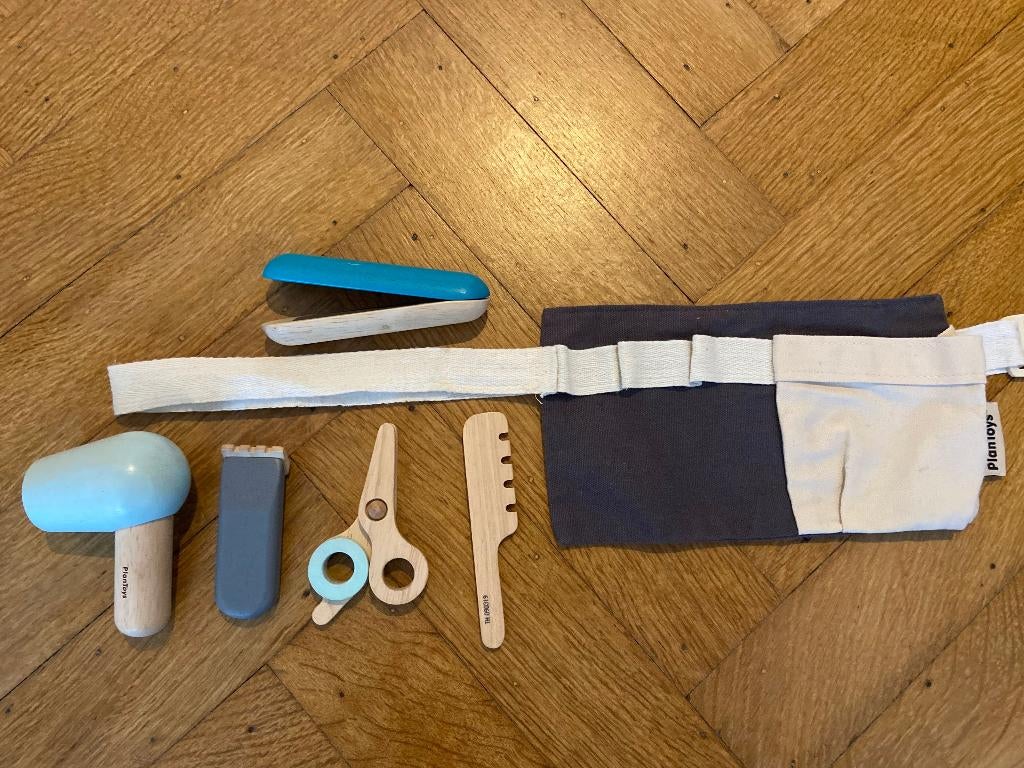 PlanToys Houten speelgoed kapper set, Ophalen, Zo goed als nieuw, Overige typen